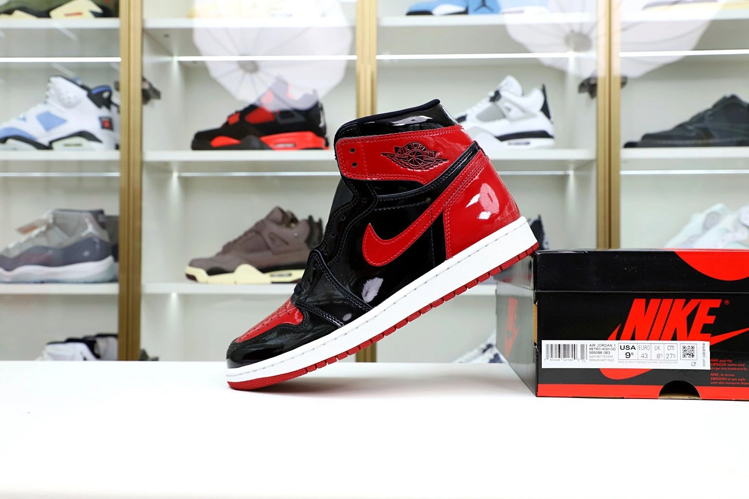 BRED 1 OG PATENT AIR JORDAN HIGH 0120